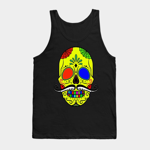 Funny Skull Tank Top by Shreedigital 